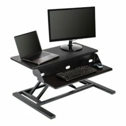 Stand Up Desk Store AirRise Pro Two Tier Standing Desk Converter Monitor Stand with Built-In Keyboard Tray -Outlet Desks Store unnamed file 9076