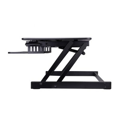 Basic Height Adjustable Sit to Stand Desk Computer Riser - Rocelco Black 3 Basic Height Adjustable Sit to Stand Desk Computer Riser - Rocelco Black
