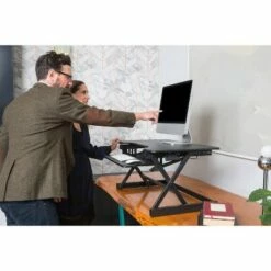 Height Adjustable Sit To Standing Desk Riser - Rocelco White -Outlet Desks Store unnamed file 9112