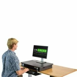 Tall Adjustable Standing Desk Riser Black - Uncaged Ergonomics