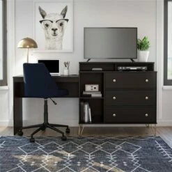 Owen 3 in 1 Media Dresser and Desk Combo Black - Novogratz -Outlet Desks Store unnamed file 912