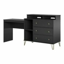 Owen 3 in 1 Media Dresser and Desk Combo Black - Novogratz -Outlet Desks Store unnamed file 913