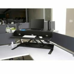 Stand Up Desk Store AirRise Corner Pro Two Tier Adjustable Standing Desk Converter for Cubicles -Outlet Desks Store unnamed file 9192