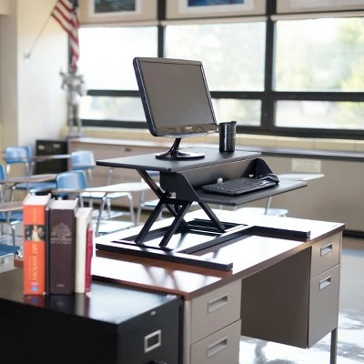 Stand Up Desk Store AirRise Power Pro Electric Adjustable Height Two-Tier Standing Desk Converter 5 Stand Up Desk Store AirRise Power Pro Electric Adjustable Height Two-Tier Standing Desk Converter - Image 3