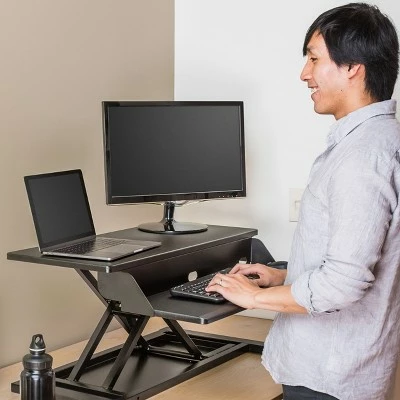 Stand Up Desk Store AirRise Power Pro Electric Adjustable Height Two-Tier Standing Desk Converter 6 Stand Up Desk Store AirRise Power Pro Electric Adjustable Height Two-Tier Standing Desk Converter - Image 4