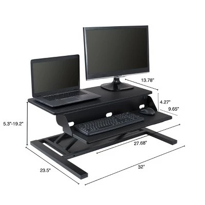 Stand Up Desk Store AirRise Power Pro Electric Adjustable Height Two-Tier Standing Desk Converter 7 Stand Up Desk Store AirRise Power Pro Electric Adjustable Height Two-Tier Standing Desk Converter - Image 5