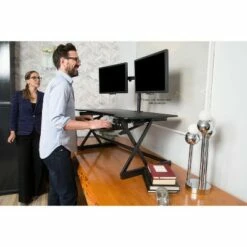 Ergonomic Height Adjustable Sit to Stand Desk Computer Riser - Rocelco Black -Outlet Desks Store unnamed file 9218