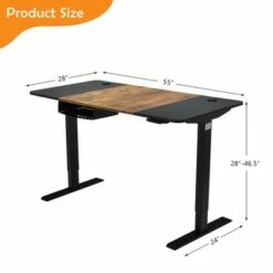 Costway 55''x28'' Electric Standing Desk Height Adjustable Sit Stand Desk w/USB Port BrownBlack -Outlet Desks Store unnamed file 9247