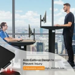 Costway 55''x28'' Electric Standing Desk Height Adjustable Sit Stand Desk w/USB Port BrownBlack -Outlet Desks Store unnamed file 9248