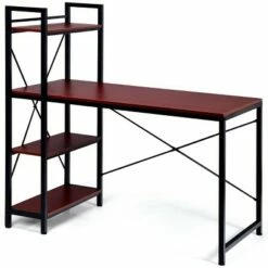 Costway 47.5'' Compact Computer Desk With 4-Tier Storage Bookshelves for Home Office 15 Costway 47.5'' Compact Computer Desk With 4-Tier Storage Bookshelves for Home Office -Outlet Desks Store unnamed file 925