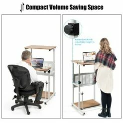 Costway Stand Up Desk Height Adjustable Sit Stand Computer Workstation Standing Desk -Outlet Desks Store unnamed file 9295