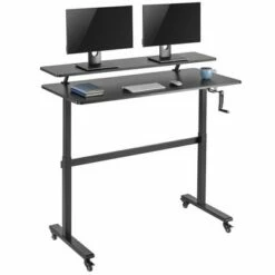 Tranzendesk Standing Desk with Attachable Shelf, Front Handle, and Wheels – 55” Sit to Stand Workstation – Black – Stand Steady 18 Tranzendesk Standing Desk with Attachable Shelf, Front Handle, and Wheels – 55” Sit to Stand Workstation – Black – Stand Steady -Outlet Desks Store unnamed file 9305