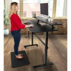 Tranzendesk Standing Desk with Attachable Shelf, Front Handle, and Wheels – 55” Sit to Stand Workstation – Black – Stand Steady 19 Tranzendesk Standing Desk with Attachable Shelf, Front Handle, and Wheels – 55” Sit to Stand Workstation – Black – Stand Steady -Outlet Desks Store unnamed file 9306