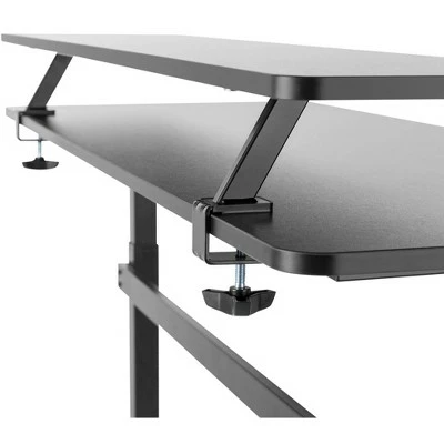 Tranzendesk Standing Desk with Attachable Shelf, Front Handle, and Wheels – 55” Sit to Stand Workstation – Black – Stand Steady 11 Tranzendesk Standing Desk with Attachable Shelf, Front Handle, and Wheels – 55” Sit to Stand Workstation – Black – Stand Steady - Image 9