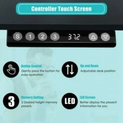 Costway Electric 55''x28'' Standing Desk Sit to Stand Workstation Dual Motor -Outlet Desks Store unnamed file 9315