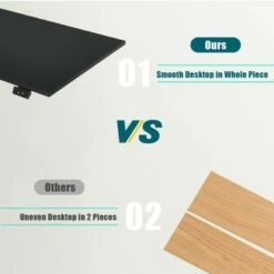 Costway 48'' Electric Sit to Stand Desk Adjustable Standing Workstation w/Control -Outlet Desks Store unnamed file 9362