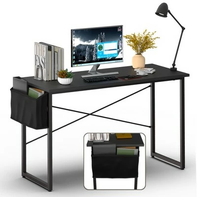 Costway Modern Computer Desk 47'' Study Writing Table w/ Storage Bag Coffee Black/Brown/Coffee 12 Costway Modern Computer Desk 47'' Study Writing Table w/ Storage Bag Coffee Black/Brown/Coffee - Image 10
