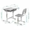 Mount-It! 26" Kid's Desk with Chair Gray (MI-10201)