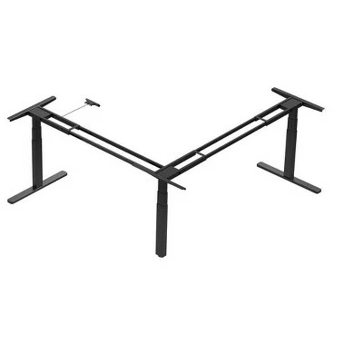 Monoprice Triple Motor Height Adjustable Sit-Stand Corner Desk Frame - Black, 3 Leg Corner, L Shaped Table Base, Programmable Memory Settings 4 Monoprice Triple Motor Height Adjustable Sit-Stand Corner Desk Frame - Black, 3 Leg Corner, L Shaped Table Base, Programmable Memory Settings - Image 2