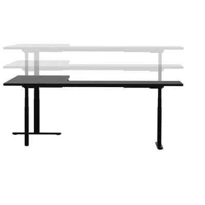 Monoprice Triple Motor Height Adjustable Sit-Stand Corner Desk Frame - Black, 3 Leg Corner, L Shaped Table Base, Programmable Memory Settings 6 Monoprice Triple Motor Height Adjustable Sit-Stand Corner Desk Frame - Black, 3 Leg Corner, L Shaped Table Base, Programmable Memory Settings - Image 4