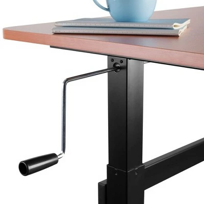 Tranzendesk Standing Desk – 55" Manual Height Adjustable Workstation – Cherry – Stand Steady 7 Tranzendesk Standing Desk – 55" Manual Height Adjustable Workstation – Cherry – Stand Steady - Image 5