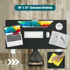 Costway 48'' Electric Sit to Stand Desk Adjustable Standing Workstation w/Control -Outlet Desks Store unnamed file 9451