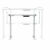 Monoprice Height Adjustable Sit-Stand Riser Table Desk Frame - White With Electric Dual Motor, Compatible With Desktops From 43 Inches-87 Inches Wide