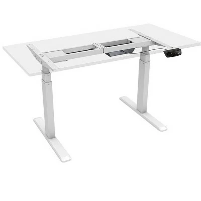 Monoprice Height Adjustable Sit-Stand Riser Table Desk Frame - White With Electric Dual Motor, Compatible With Desktops From 43 Inches-87 Inches Wide 4 Monoprice Height Adjustable Sit-Stand Riser Table Desk Frame - White With Electric Dual Motor, Compatible With Desktops From 43 Inches-87 Inches Wide - Image 2