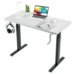 Costway 48'' Sit to Stand Desk Adjustable Standing Workstation w/ Crank -Outlet Desks Store unnamed file 9502