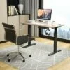 Costway 48'' Sit Stand Desk Adjustable Standing Workstation w/Crank Handle WhiteBlackGrey -Outlet Desks Store unnamed file 9507