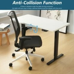 Costway Electric Adjustable Standing up Desk Frame Dual Motor w/Controller WhiteBlackGrey -Outlet Desks Store unnamed file 9534