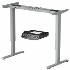 Costway Electric Adjustable Standing up Desk Frame Dual Motor w/Controller WhiteBlackGrey -Outlet Desks Store unnamed file 9540