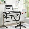 Costway Pneumatic Height Adjustable Standing Desk Sit to Stand Computer Desk Workstaion -Outlet Desks Store unnamed file 9554