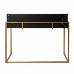 Bilcrafield Flip Top Desk with Storage Black/Gold - Aiden Lane -Outlet Desks Store unnamed file 9611
