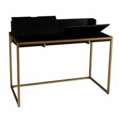 Bilcrafield Flip Top Desk with Storage Black/Gold - Aiden Lane -Outlet Desks Store unnamed file 9614