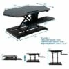Costway Electric Standing Desk Height Adjustable Tabletop Sit To Stand Riser Monitor