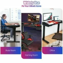 Costway Electric Standing Gaming Desk Sit to Stand Height Adjustable Splice Board -Outlet Desks Store unnamed file 9627