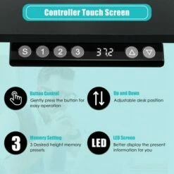 Costway 55''x28'' Electric Standing Desk Sit to Stand Workstation Dual Motor -Outlet Desks Store unnamed file 9680