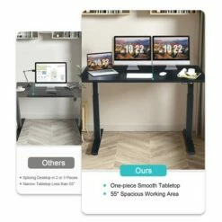 Costway 55''x28'' Electric Standing Desk Sit to Stand Workstation Dual Motor -Outlet Desks Store unnamed file 9682