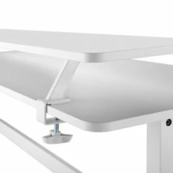 Tranzendesk Standing Desk with Clamp-On Shelf - 55" Sit to Stand Workstation with 55” Monitor Stand - White - Stand Steady 21 Tranzendesk Standing Desk with Clamp-On Shelf - 55" Sit to Stand Workstation with 55” Monitor Stand - White - Stand Steady -Outlet Desks Store unnamed file 9710