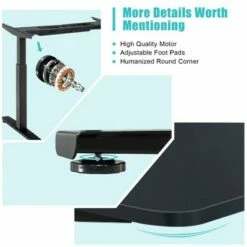 Costway 55''x28'' Electric Standing Desk Adjustable Sit to Stand w/ Controller -Outlet Desks Store unnamed file 9716