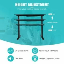 Costway 55''x28'' Electric Standing Desk Adjustable Sit to Stand w/ Controller -Outlet Desks Store unnamed file 9718