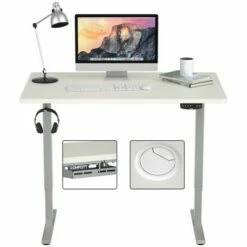 Costway Electric Standing Desk Sit to Stand Height Adjustable Dual Motor -Outlet Desks Store unnamed file 9737