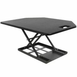 X-Elite Premier Corner Standing Desk Converter with Pneumatic Height Adjustment - Black – Stand Steady -Outlet Desks Store unnamed file 9744