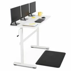 Tranzendesk Standing Desk – 55" Manual Height Adjustable Workstation – White – Stand Steady -Outlet Desks Store unnamed file 9755
