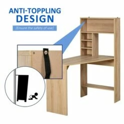 HomCom Nordic Style Computer Desk Workstation with Storage Shelves -Outlet Desks Store unnamed file 979