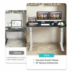 Costway Electric 55''x28'' Standing Desk Adjustable Sit to Stand w/ Controller -Outlet Desks Store unnamed file 9825