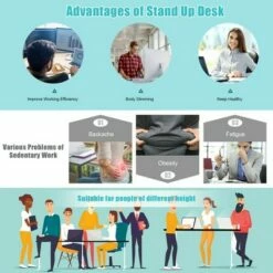Costway Electric 55''x28'' Standing Desk Adjustable Sit to Stand w/ Controller -Outlet Desks Store unnamed file 9826
