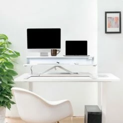 FlexPro Premier Electric Standing Desk Converter – 40" Sit to Stand Workstation – White – Stand Steady -Outlet Desks Store unnamed file 9844