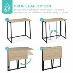 Best Choice Products 31.5in Folding Drop Leaf Desk for Home Office w/ Wood Table Top, Space Saving -Outlet Desks Store unnamed file 985